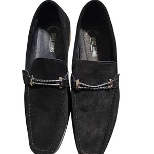 Stacy Adams Men's Suede Black Slip-On Loafers
